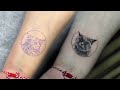 Timelapse raliste de tatouage de portrait de chat