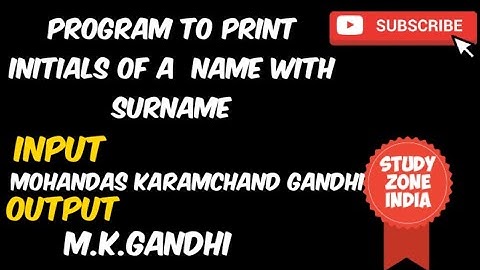 🔴 PROGRAM TO PRINT INITIALS OF A NAME WITH SURNAME || CLASS 10 || JAVA || ICSE
