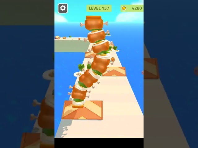 Sandwich Runner Level 157 Gameplay Walkthrough Android #Shorts class=
