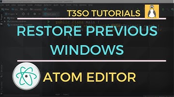 How to Enable Restore Previous Windows on Start in Atom Editor