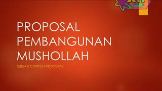 CONTOH PROPOSAL PEMBANGUNAN MUSHOLLAH SECARA MUDAH CONTOH PROPOSAL PEMBANGUNAN MUSHOLLAH SECARA MUDAH