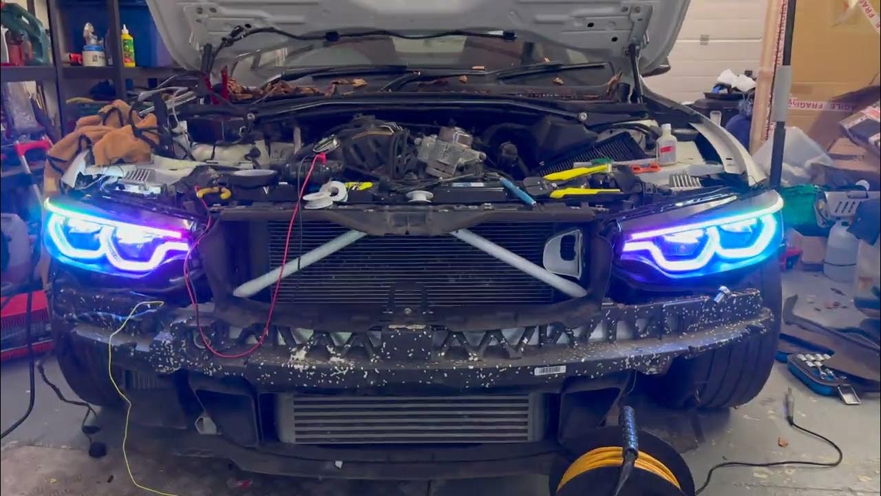 BMW BlueGhozt Custom Adaptive Headlights F32 4 Series - YouTube