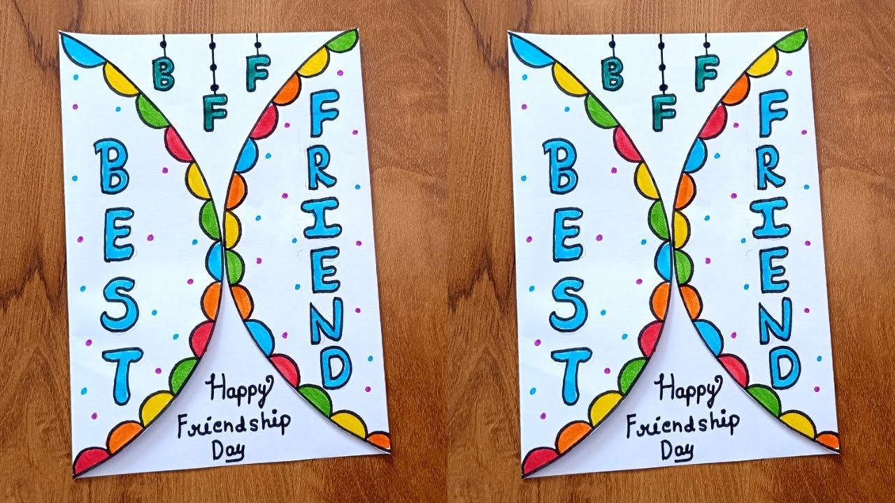 How to make Friendship day card for best friend • Friendship day card ...
