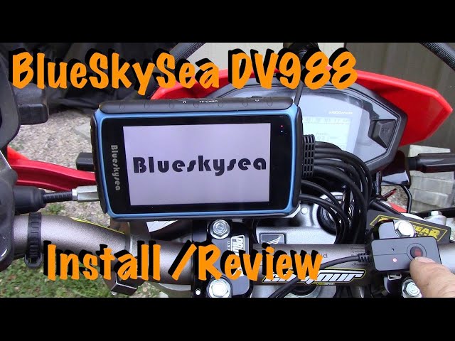 Blueskysea DV988 Motorcycle Dash Cam GPS Wifi Camera with Touch Screen