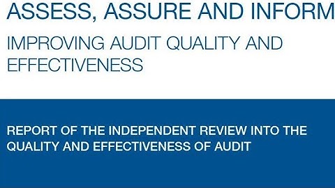 Brydon report: 1.  Background