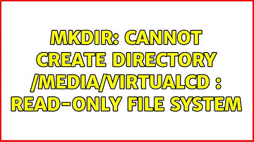 Ubuntu: mkdir: cannot create directory /media/virtualCD : Read-only file system