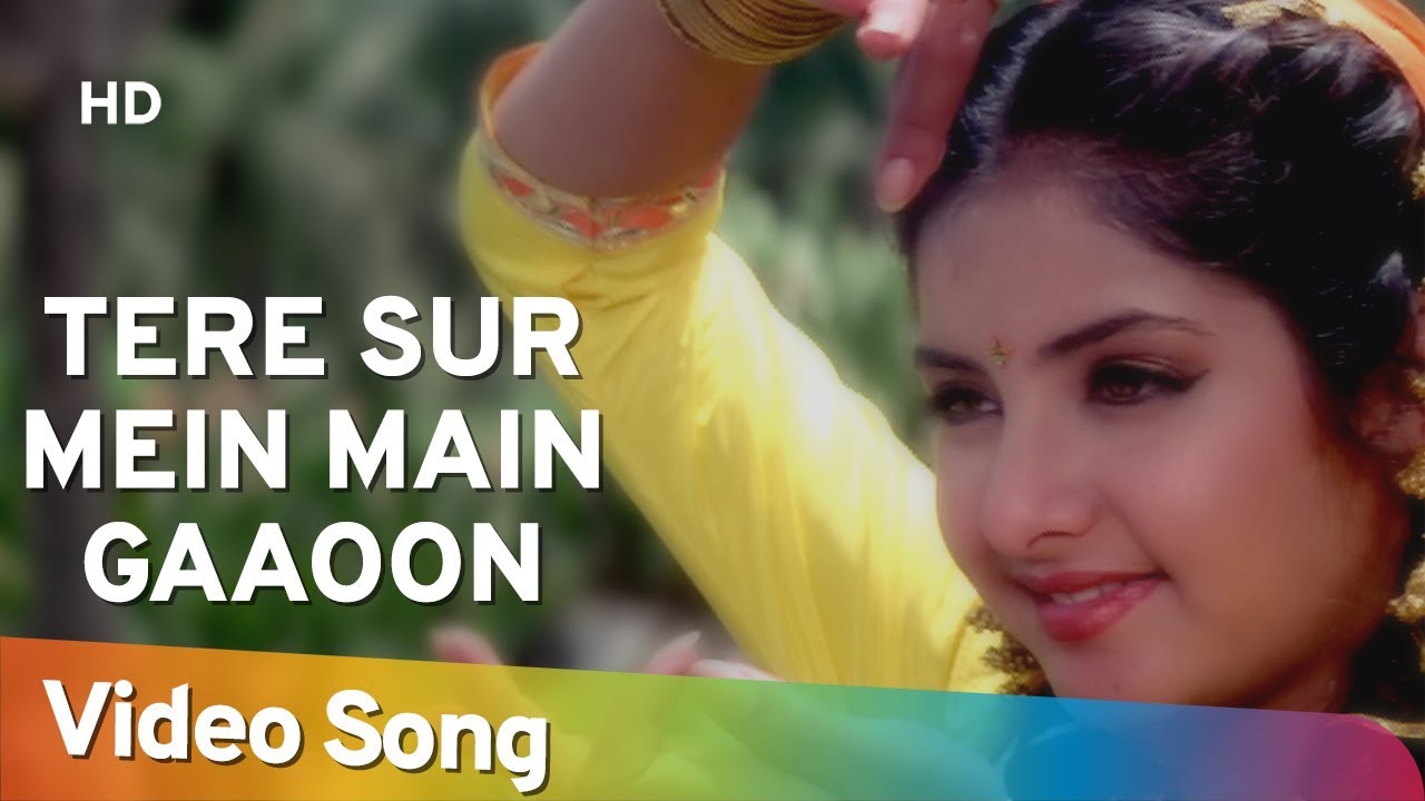 Tere Sur Mein Main Gaoon HD  Geet Songs  Divya Bharti  Avinash Wadhavan  Alka Yagnik