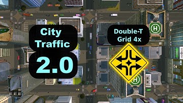 How City Traffic should Flow, Double-T Grid Showcase(4x speed, 4k, 60fps, no comment)