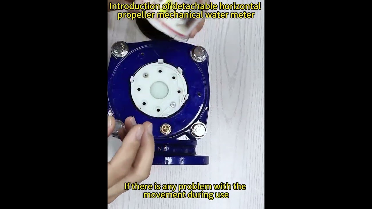 Screw-wing detachable water meter. 