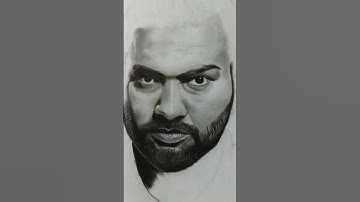 Rohit Sharma realistic sketch😍 #drawing #pencilsketch #newshort #sketching