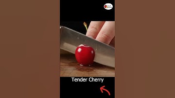 Hyper-Realistic Tender Cherry Slicing | Cinematic ASMR in Slow Motion #asmr #fruitvisuals #shorts