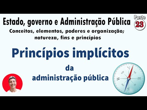 Estado, governo e administração pública parte 23 Princípios implícitos da administração pública