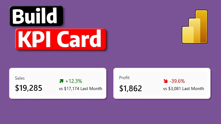 How to create a KPI visual in Power BI | KPI Card Visual tutorial
