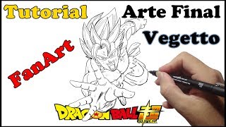 Drawing Vegetto - Como Fazer Arte Final Com a Nankin + Dicas para Treino - How to Make Final Art