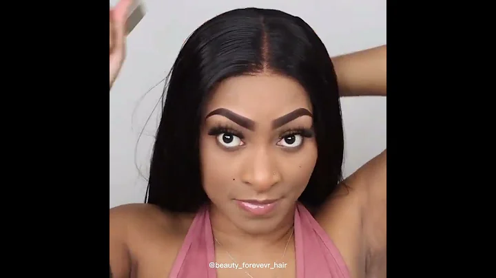 28 inch 5x5 HD lace closure Straight wig quick install Ft Beauty Forever Hair #shorts