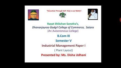 B.Com III Semester V-Industrial Management Paper no 1- lecture no 6