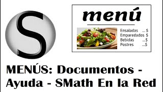 2.9 Menús de SMath Studio: Documentos - Ayuda, y SMath Studio en la Nube
