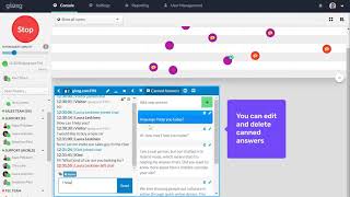 giosg Live Chat - Canned answers