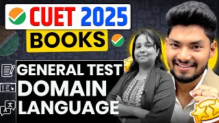 CUET BOOKS 2025 || General Test, Domain Subjects, Language Test 🔥💯