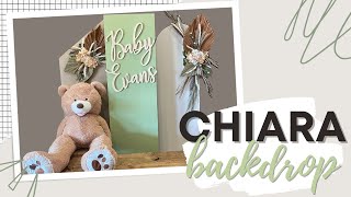 DIY CHIARA BACKDROP | DIY EVENT BACKDROP | PANEL BACKDROP | WEDDING BACKDROP | BABY SHOWER BACKDROP