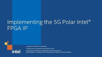 Implementing the 5G Polar Intel® FPGA IP