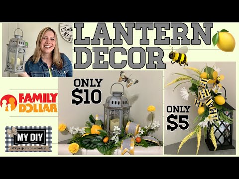 LANTERN DECOR IDEAS |  &  LANTERNS | LEMON DECOR | LANTERN SWAG DIY | LANTERN CENTERPIECE 🍋🐝