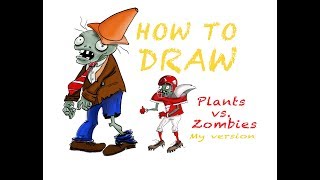 Plants vs Zombies- How to sketch video game characters (RVING AND SKETCHING) screenshot 3