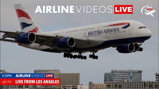 LIVE: Exciting LAX Airport Action  UpClose Shots and Thunderous Sounds!
