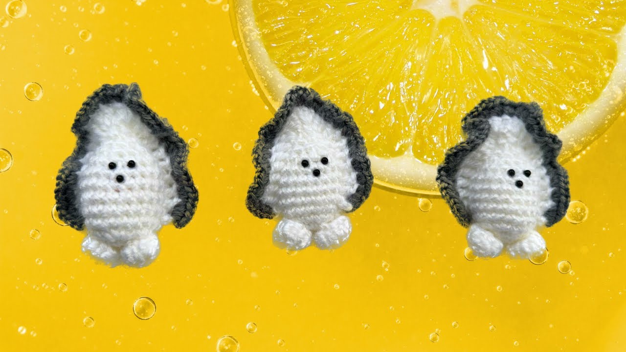 牡蠣を編みましょう！・牡蠣あみぐるみ・牡蠣編み方・牡蠣編み物・ How to crochet Oyster・굴만들기・굴뜨개