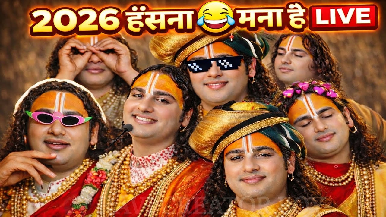 2026 में हँसना मना है 😂 | Baba in Savage Mode LIVE Aniruddhacharya ji | Pookie baba