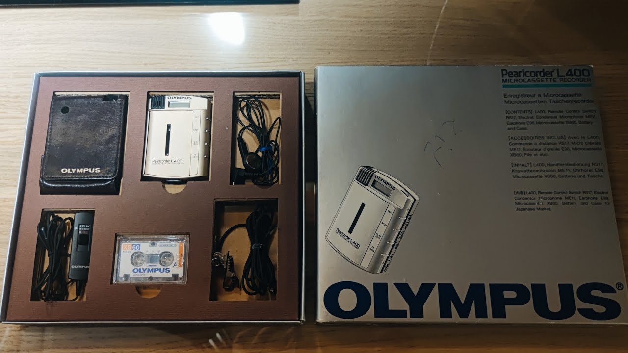 🎁 Полный комплект от 📼📻 Olympus Pearlcorder L400 - YouTube