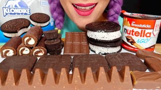 ASMR ICE CREAM SANDWICH, TOBLERONE, NUTELLA & GO, HERSHEY’S CHOCOLATE CURIE.ASMR
