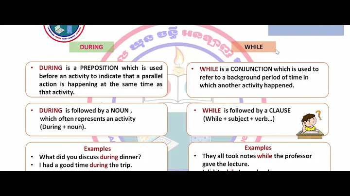 How to use during and while
