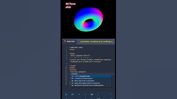 Save it📌... Try it🚀 | 3d Donut Animation 👨🏻‍💻 | #shorts #css #developer #coding