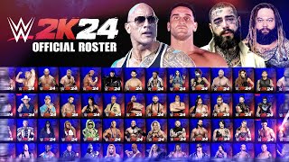 WWE 2K24 Official Roster All Superstars Full Roster! (WWE 2K24 News)