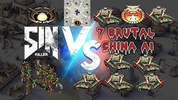 Improved AI! [1v7] GLA Vs 7 Brutal CHINA AI|Whiteout|Command & Conquer Generals|Modded AI
