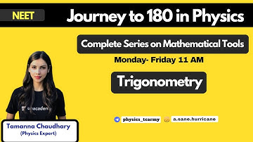 Trigonometry| Basic Maths and Vectors for NEET | 180/180 in Physics with Tamanna Chaudhary