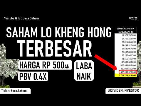 Saham Terbesar Lo Kheng Hong: Harga Rp 500an | PBV 0.4X | Laba Naik