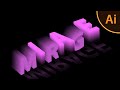 3d text effect with Blend Tool in Adobe Illustrator