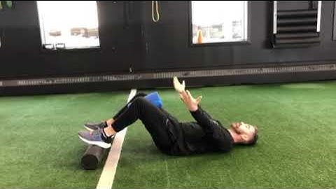 Hamstring Bridge on Foam Roller w/ Low Supinated Reach
