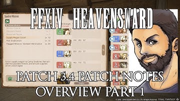 FFXIV - Patch 3.4 Prelim Notes Overview Part 1 (Squadrons, Housing, Wondrous Tails)