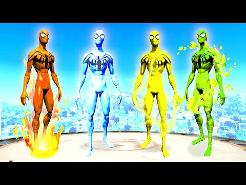 Finding ELEMENTAL SPIDER MAN In GTA 5! (Secret!)