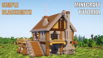 Minecraft How to Build Simple Blacksmith Tutorial
