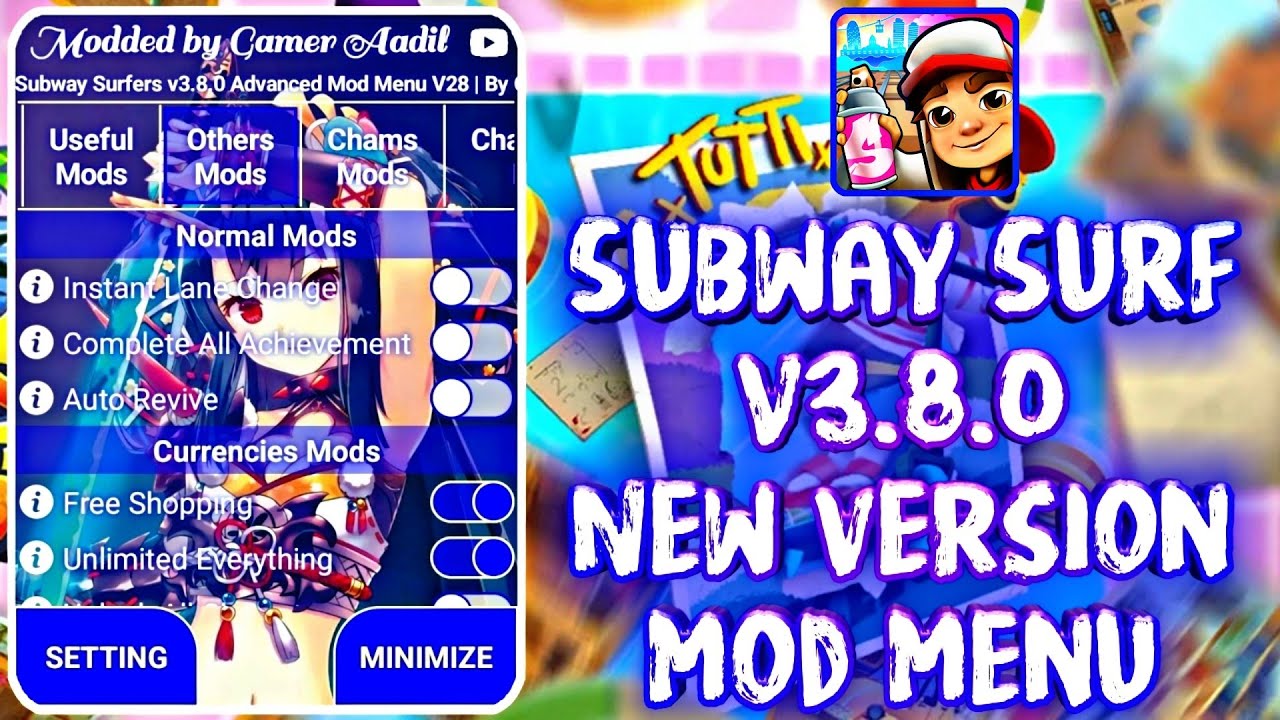 NEW!, Subway Surfers, MOD MENU!!