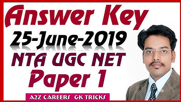 25 June 2019  Paper Ist    NTA UGC NET Exam Review And Analysis Morning Shift 1#A2ZCareersGkTricks