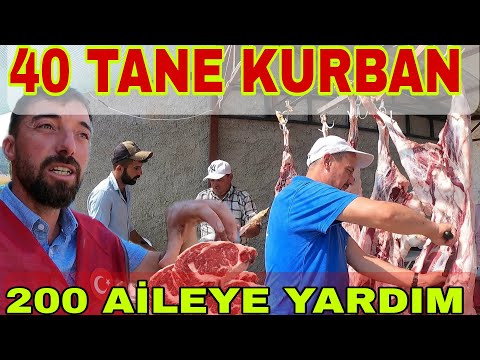 YÜKÜMÜZ AĞIR!! 40 TANE KURBAN KESİLECEK 200 AİLEYE DAĞITILACAK~SONUÇ:MUTLULUK