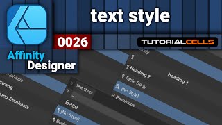 0026. Text Styles panel in Affinity designer