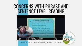 Concerns with Phrase and Sentence Level Reading | Emily Gibbons | The Literacy Nest