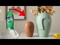 Easy pottery making with white cement  diy flower pot  craft ideas  cg art and craft  cement
