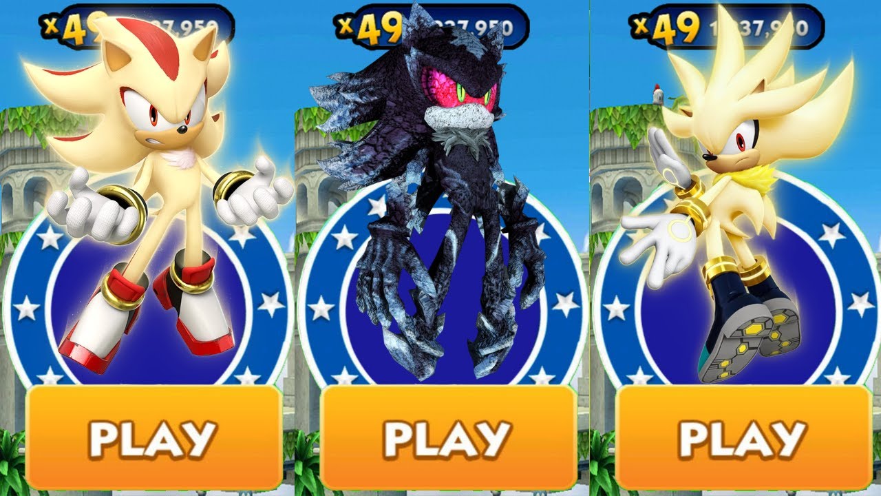 Sonic Dash - Super Shadow vs Mephiles the Dark vs Super Silver All ...